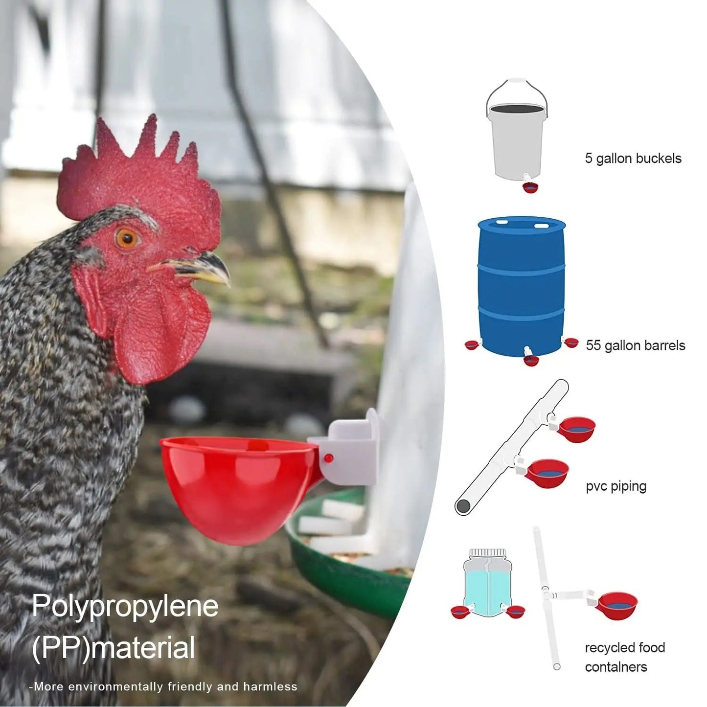 Automatic Chicken Waterer (10-Pack)