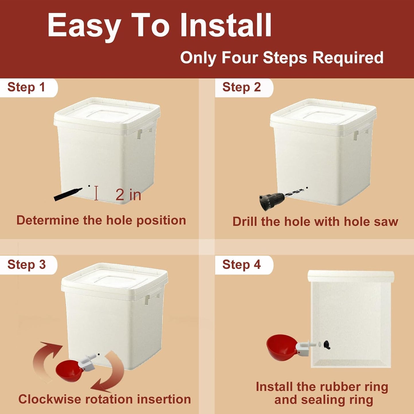 Automatic Chicken Waterer (10-Pack)