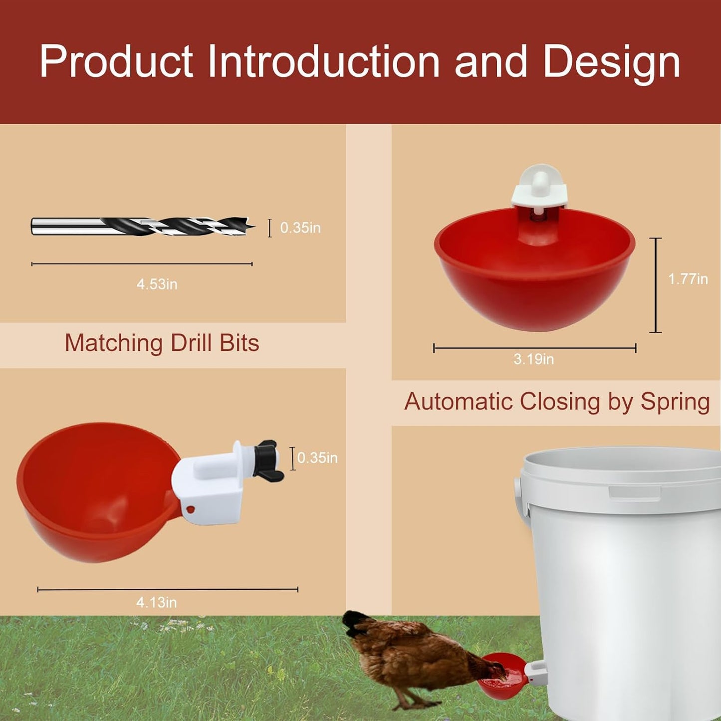 Automatic Chicken Waterer (10-Pack)