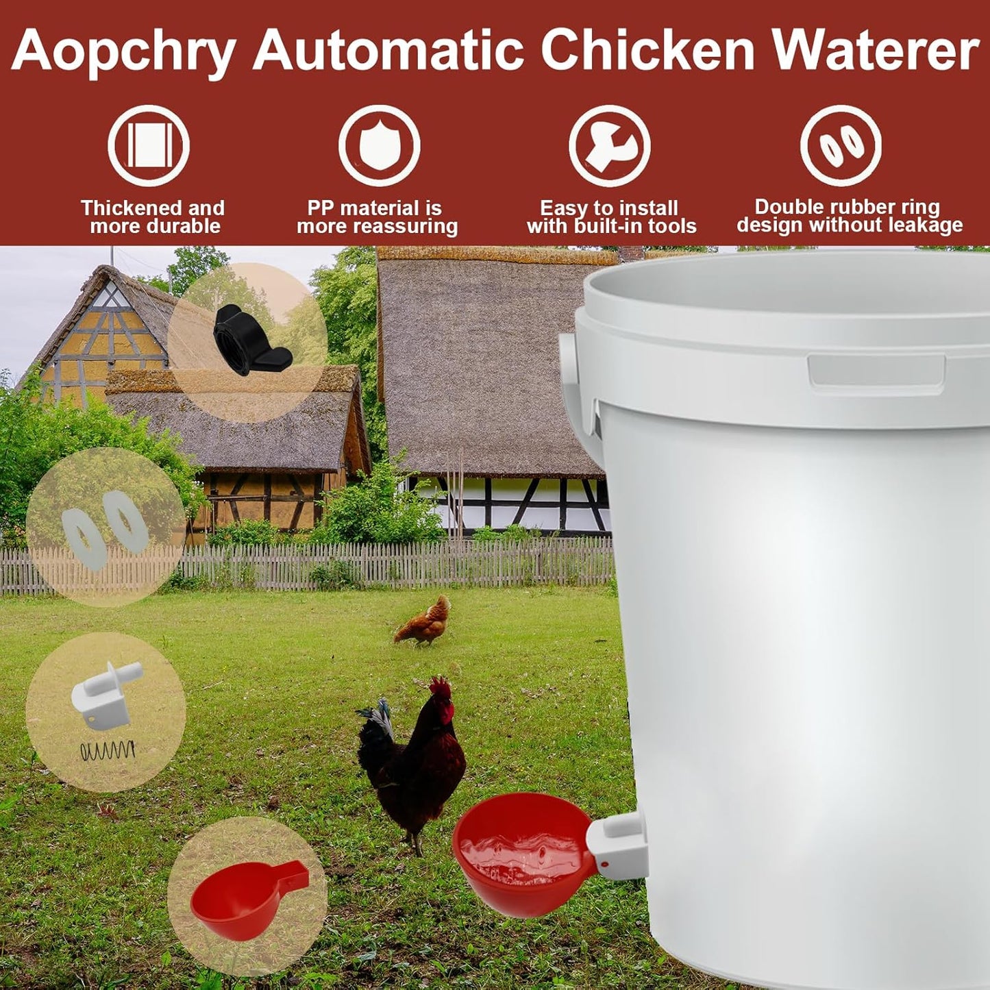 Automatic Chicken Waterer (10-Pack)