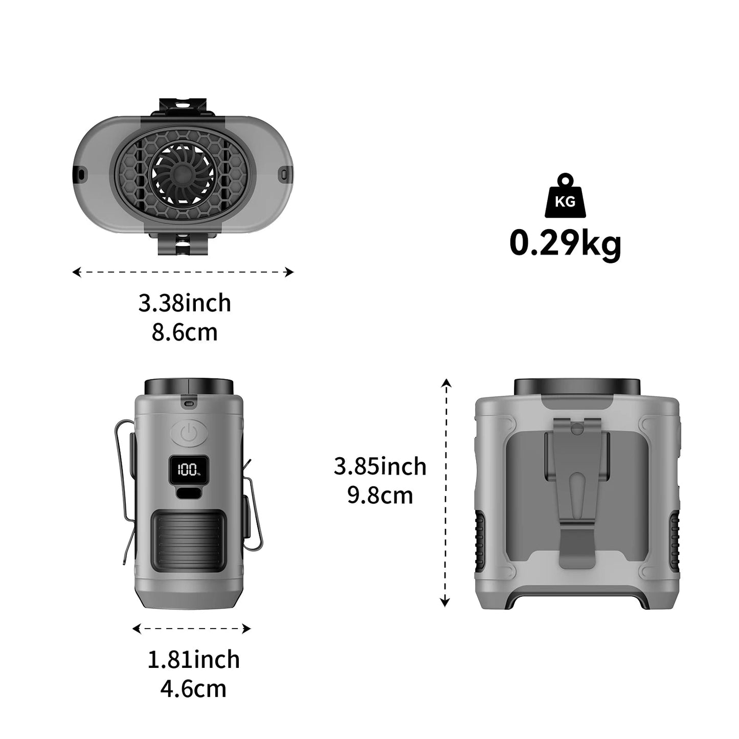 Portable Waist Fan — 10000mAh